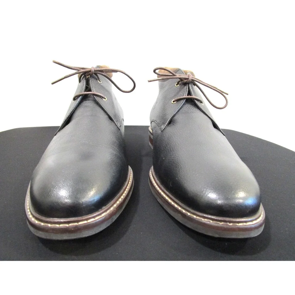 NWOB Cole Haan Grand OS Watson C26153 Black Leather Chukka Boots Men 10M